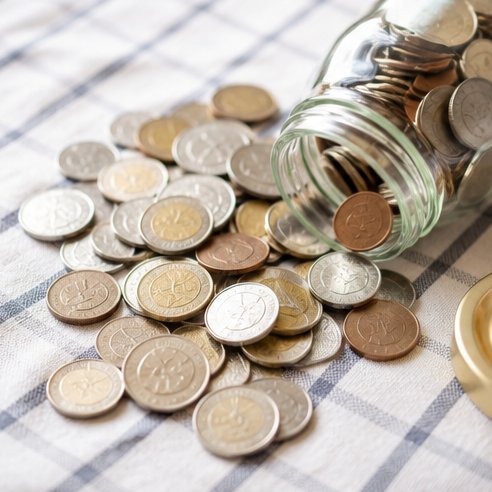 たくさんの硬貨