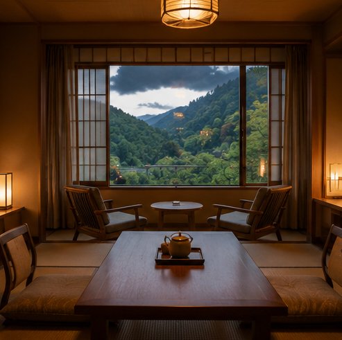 温泉旅館の露天風呂