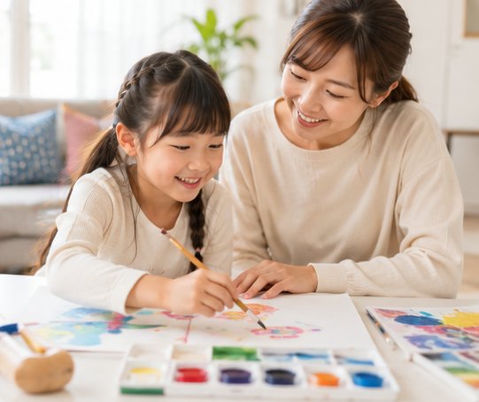 子供と親が一緒に習い事について考える