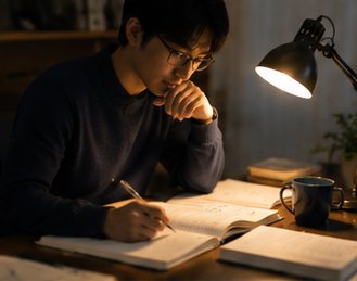 図書館で学習